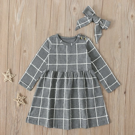 Leutsin Toddler Kids Children Girls Plaid Cute Winter Clothes Princess Dress+Headband
Leutsin Toddler Kids Children Girls Plaid Cute Winter Clothes Princess Dress+Headband