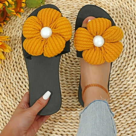 Cathalem Slippers For Women Ladies Flip Flops Open Toe Flowers Bohemian Sandals Casual Shoes Mop Slippers for Women Washable Yellow 7
Cathalem Slippers For Women Ladies Flip Flops Open Toe Flowers Bohemian Sandals Casual Shoes Mop Slippers for Women Washable Yellow 7
