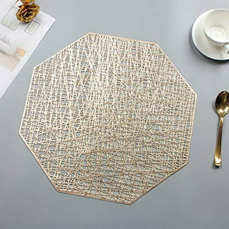 Placemats Octagonal Hollow Waterproof Placemats for Dining Table 10 Placemats Octagonal Non for Kitchen and BBQ Table (Gold)
Placemats Octagonal Hollow Waterproof Placemats for Dining Table 10 Placemats Octagonal Non for Kitchen and BBQ Table (Gold)