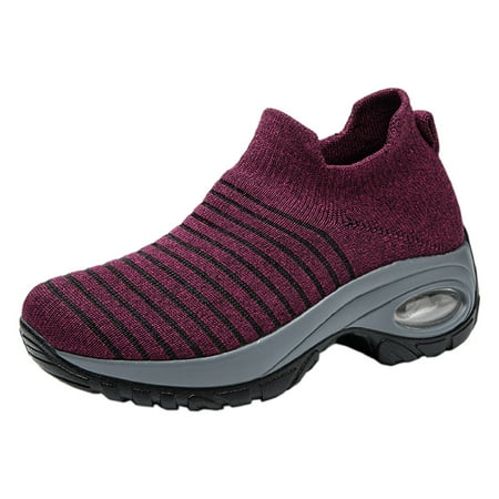 ZIZOCWA Ladies Mesh Breathable Wedges Sneaker Walking Round Toe Casual Shoes for Women Slip On Stretch Cloth Lightweight Shoes Non-Slip Purple Size38
ZIZOCWA Ladies Mesh Breathable Wedges Sneaker Walking Round Toe Casual Shoes for Women Slip On Stretch Cloth Lightweight Shoes Non-Slip Purple Size38
