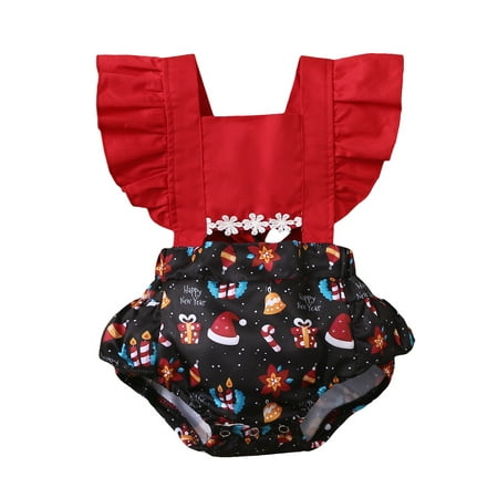 ZIYIXIN Newborn Baby Girls Christmas Romper Cartoon Printed Backless Jumpsuit Bodysuit Clothes Red Black 9-12 Months
ZIYIXIN Newborn Baby Girls Christmas Romper Cartoon Printed Backless Jumpsuit Bodysuit Clothes Red Black 9-12 Months