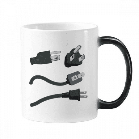 Black Charging Cable Plug Pattern Changing Color Mug Morphing Heat Sensitive Cup With Handles 350 ml
Black Charging Cable Plug Pattern Changing Color Mug Morphing Heat Sensitive Cup With Handles 350 ml