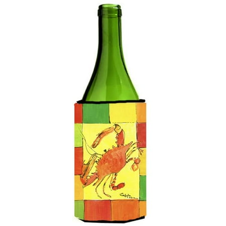 Crab Bright Yellow Orange And Green Wine bottle sleeve Hugger - 24 Oz.