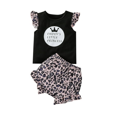 QWERTYU Infant Baby Toddler Child Children Kids Short Sleeve Outfits Leopard T Shirts and Shorts Set Clothing Set Summer for Girl 6M-2Y
QWERTYU Infant Baby Toddler Child Children Kids Short Sleeve Outfits Leopard T Shirts and Shorts Set Clothing Set Summer for Girl 6M-2Y