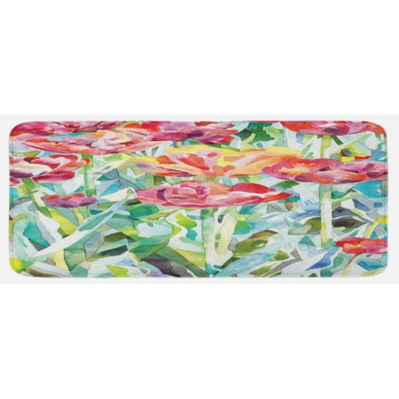 Watercolor Flower Kitchen Mat Painting of Summer Spring Flowers in Faded Colors Floral Seasonal Print Plush Decorative Kitchen Mat with Non Slip Backing 47 X 19 Multicolor by Ambesonne
Watercolor Flower Kitchen Mat Painting of Summer Spring Flowers in Faded Colors Floral Seasonal Print Plush Decorative Kitchen Mat with Non Slip Backing 47 X 19 Multicolor by Ambesonne