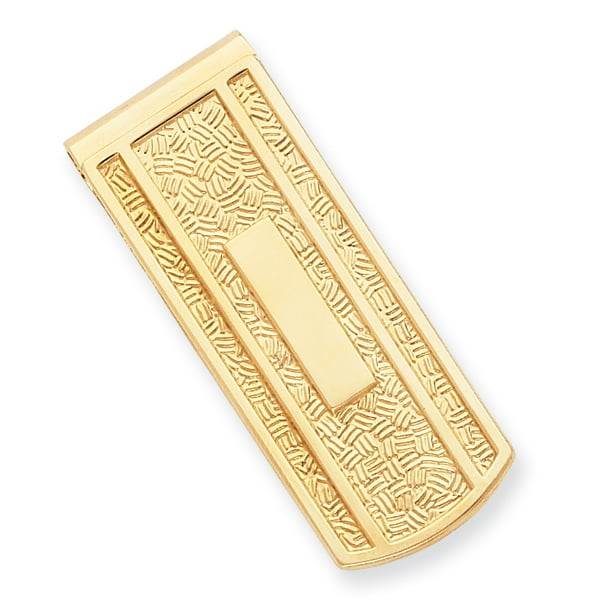 Gold Plated Kelly Waters Engraveable Area Money Clip Man For Dad Mens For Him