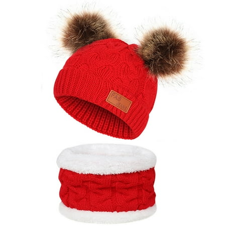 EHTMSAK Toddler Baby Faux Fur Pompom Winter Hat Children Ski Cap Knitted with Scarf Beanie for Girl Boy Red 1Y-8Y One Size
EHTMSAK Toddler Baby Faux Fur Pompom Winter Hat Children Ski Cap Knitted with Scarf Beanie for Girl Boy Red 1Y-8Y One Size