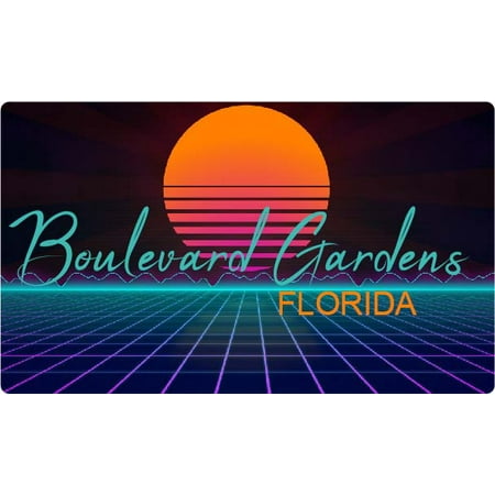 Boulevard Gardens Florida 4 X 2.25-Inch Fridge Magnet Retro Neon Design