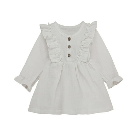 QWERTYU Infant Baby Toddler Child Children Kids Ruffle Dresses Fall Winter Dress Long Sleeve Sundress for Girls 1Y-6Y 90
QWERTYU Infant Baby Toddler Child Children Kids Ruffle Dresses Fall Winter Dress Long Sleeve Sundress for Girls 1Y-6Y 90