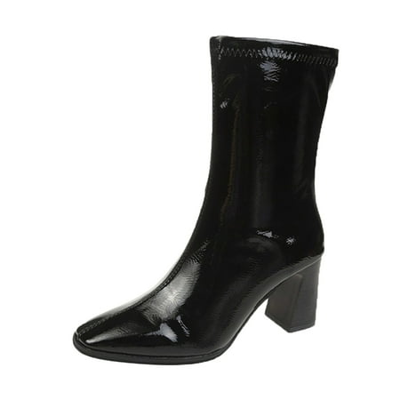 Ki-8Jcud Calf High Boots Ladies Vintage Solid Color Bright Leather Square Head Wood Grain Thick High Heel Fashion Boots Womens Booties And Boots Size 11 Womens Boots Casual Leopard Booties Women Boo
Ki-8Jcud Calf High Boots Ladies Vintage Solid Color Bright Leather Square Head Wood Grain Thick High Heel Fashion Boots Womens Booties And Boots Size 11 Womens Boots Casual Leopard Booties Women Boo