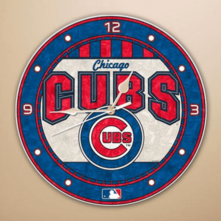 Chicago Cubs Art-Glass Wall Clock - No Size