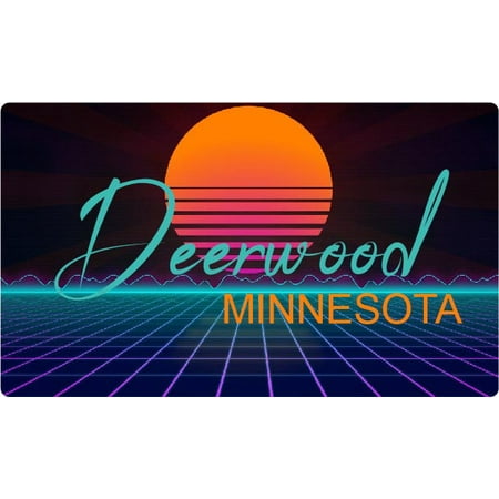 Woodland Minnesota 4 X 2.25-Inch Fridge Magnet Retro Neon Design
