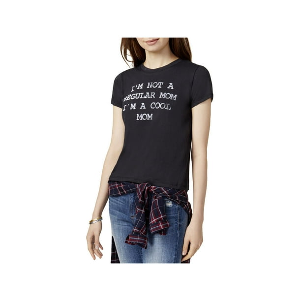 Prince Peter Womens Cool Mom Cotton Casual Graphic T-Shirt Black S