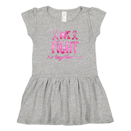 Inktastic We Fight Together Breast Cancer Awareness Gift Toddler Girl Dress