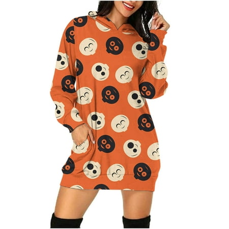 Women Skull Printed Plus Size Hoodies Dress Casual Long Sleeve Hooded Tunic Dress Halloween Oversized Plus Size Loose Fit Pockets Sweatshirt Knee Length Dresses
Women Skull Printed Plus Size Hoodies Dress Casual Long Sleeve Hooded Tunic Dress Halloween Oversized Plus Size Loose Fit Pockets Sweatshirt Knee Length Dresses