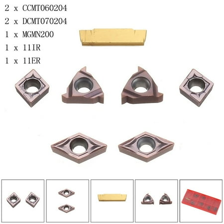 RANMEI 7pcs Carbide Insert Set for 10mm Shank Turning Tool Holder CCMT060204/11IR/11ER
RANMEI 7pcs Carbide Insert Set for 10mm Shank Turning Tool Holder CCMT060204/11IR/11ER