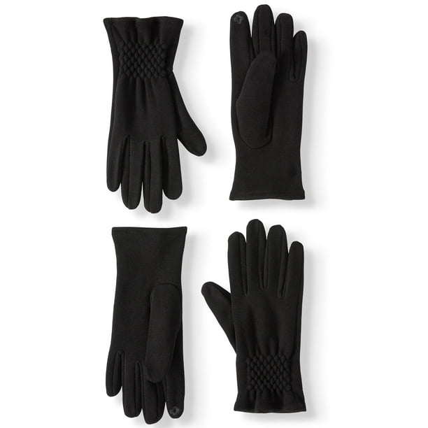 Time and Tru Quilted Fleece Glove, 2-Pack