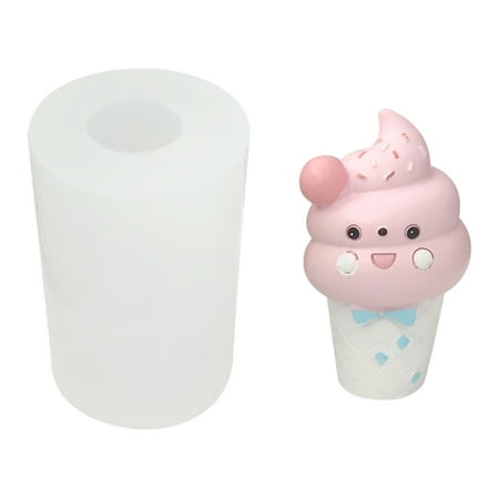 Ice Cream Shaped Candle Mold Chocolate Fondant Silicone Molds