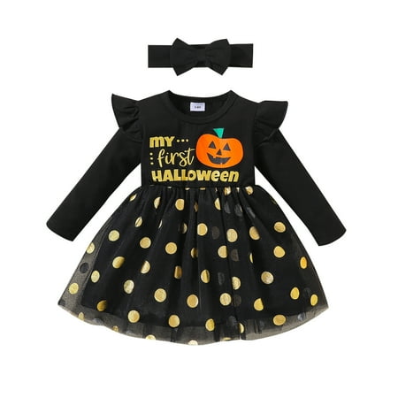 JBEELATE My First Halloween Outfit Toddler Baby Girl Long Sleeve Pumpkin Tulle Tutu Dress Cute Party Dress With Headband
JBEELATE My First Halloween Outfit Toddler Baby Girl Long Sleeve Pumpkin Tulle Tutu Dress Cute Party Dress With Headband