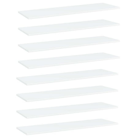 WONISOLI Bookshelf Boards 8 pcs White 39.4 x11.8 x0.6 Chipboard