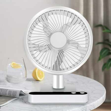 

Ycolew Kitchen Gadgets Cooker USB Desk Fan Cordless Rechargeable Mini Portable Fan 180° Automatic Shaking Head Desktop Fan With 4 Speeds LED Display Strong Airflow Quiet Operation Home & Kitchen