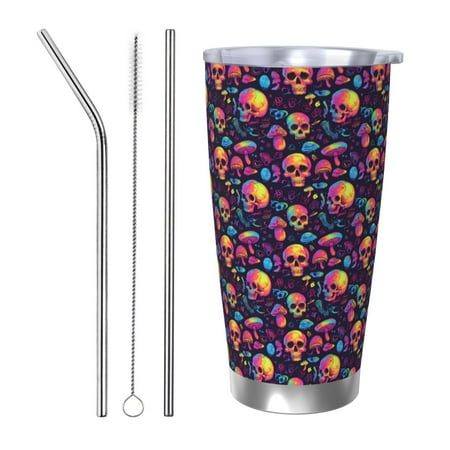 Uemuo Skull mushroom Print Travel Coffee Mug 20oz Double-walled Car Cup Stainless Steel Insulated Tumbler Leak-proof Travel Cup Reusable Straw Car Cup-Straw Three-piece Set
Uemuo Skull mushroom Print Travel Coffee Mug 20oz Double-walled Car Cup Stainless Steel Insulated Tumbler Leak-proof Travel Cup Reusable Straw Car Cup-Straw Three-piece Set