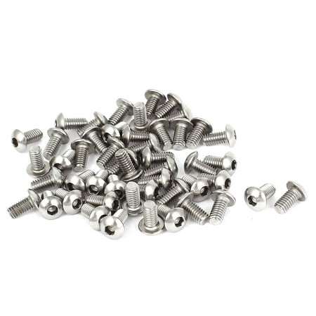 M4x0.7mmx8mm Stainless Steel Hex Socket Button Head Screws Bolts 10mm Long (50-pack)
M4x0.7mmx8mm Stainless Steel Hex Socket Button Head Screws Bolts 10mm Long (50-pack)