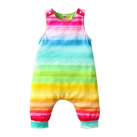 TUOBARR Newborn Infant Baby Girls Rainbow Print Sleeveless Colorful Romper Jumpsuit Set Multi-color (0-18Months)
TUOBARR Newborn Infant Baby Girls Rainbow Print Sleeveless Colorful Romper Jumpsuit Set Multi-color (0-18Months)