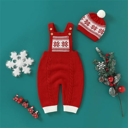 Baby Autumn Winter Christmas Snowstorm Jumpsuit Baby Knitted Bodysuit Climbing Suit + Hat Set
Baby Autumn Winter Christmas Snowstorm Jumpsuit Baby Knitted Bodysuit Climbing Suit + Hat Set