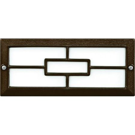Dabmar Lighting LV636-BZ Cast Aluminum Recessed Brick, Step & Wall Light, Bronze - 4 x 9.13 x 3.25 in.