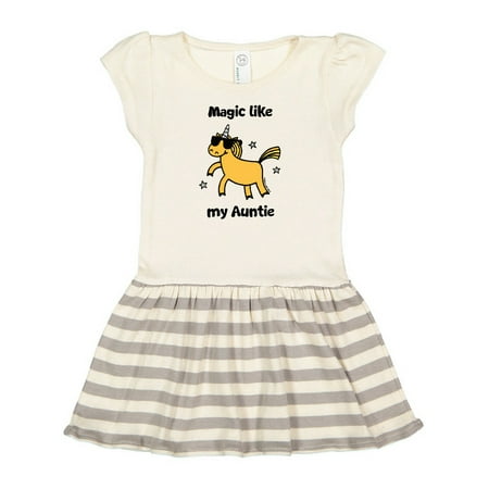Inktastic Unicorn Magic like Auntie Gift Toddler Girl Dress