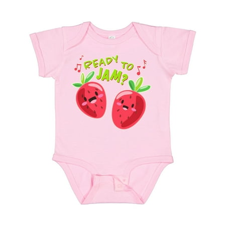 Inktastic Ready to Jam- Fun Strawberries Gift Baby Boy or Baby Girl Bodysuit