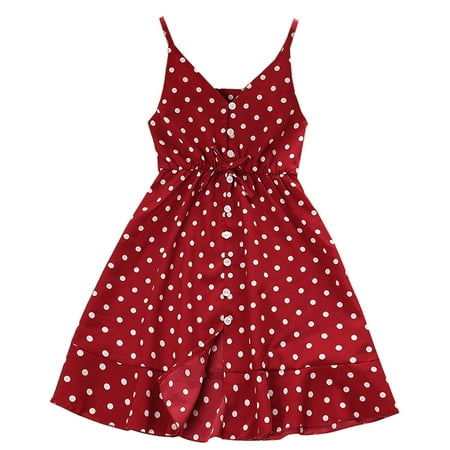 Girls Child Sleeveless Wave Point Prints Suspenders Buttons Bow Tie Dresses Princess Dress for 6-7 Years
Girls Child Sleeveless Wave Point Prints Suspenders Buttons Bow Tie Dresses Princess Dress for 6-7 Years