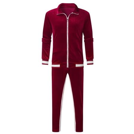 Clearance Sales Online Deals Men s Sports Color Casual Velvet Casual Men s Two-piece Jacket Trousers
Clearance Sales Online Deals Men s Sports Color Casual Velvet Casual Men s Two-piece Jacket Trousers