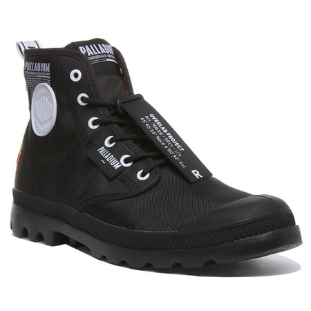 

Palladium Pampa Lite Unisex Lightweight Lace Up Canvas Ankle Boot In Black Size 4.5