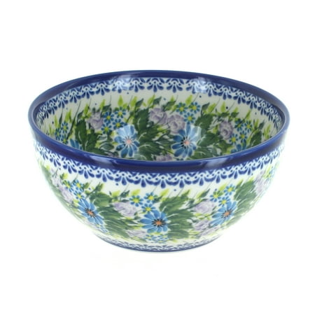Blue Rose Polish Pottery Lavender Meadow Cereal/Soup Bowl