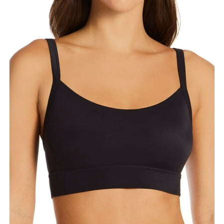 Women s Hanes DHY201 Authentic Longline Scoop Crop Bralette (Black M (D/DD))