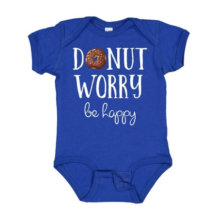 Inktastic Donut Worry Be Happy Gift Baby Boy or Baby Girl Bodysuit