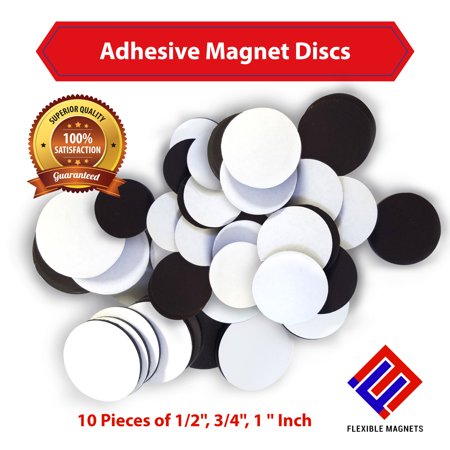 Round Magnet Discs With Adhesive Backing - 30 pieces (1/2 inch ¾ inch 1 inch- 10 pieces of each) Great for Crafts!
Round Magnet Discs With Adhesive Backing - 30 pieces (1/2 inch ¾ inch 1 inch- 10 pieces of each) Great for Crafts!