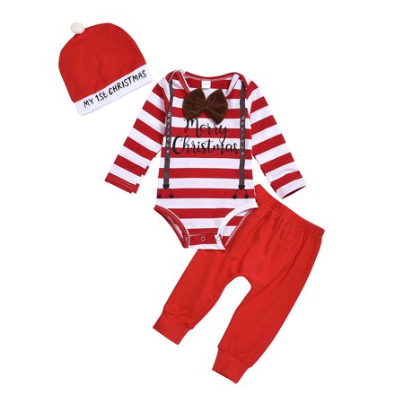 Baby Boys Girls 3Pcs Outfits Clothes Set T Baby Boy Girl Bowtie Merry Christmas Shirt+Deer Pant+Hat Romper Set (70/80/90/100)
Baby Boys Girls 3Pcs Outfits Clothes Set T Baby Boy Girl Bowtie Merry Christmas Shirt+Deer Pant+Hat Romper Set (70/80/90/100)