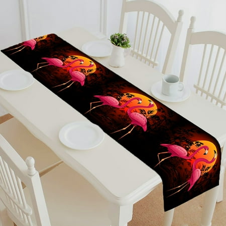 ABPHQTO Pink Flamingos On Tropical Peaceful Sunset Table Runner Placemat Tablecloth For Home Decor 14x72 Inch
ABPHQTO Pink Flamingos On Tropical Peaceful Sunset Table Runner Placemat Tablecloth For Home Decor 14x72 Inch