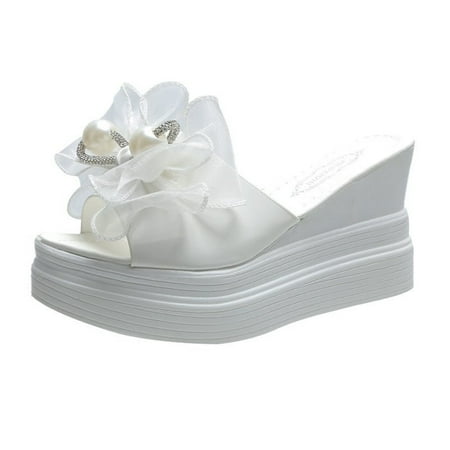 Slippers for Women Summer Women S Fashion Wedges Open Toe Beach Shoes Roman Slippers Sandals Womens Slippers Pu White 38
Slippers for Women Summer Women S Fashion Wedges Open Toe Beach Shoes Roman Slippers Sandals Womens Slippers Pu White 38