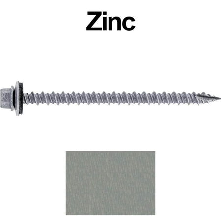 Jake Sales Brand - #10 x 3 Metal Roof Screw ~250- Hex Head - Type 17 Tip - EPDM washer - ZINC / GALVANZED
Jake Sales Brand - #10 x 3 Metal Roof Screw ~250- Hex Head - Type 17 Tip - EPDM washer - ZINC / GALVANZED