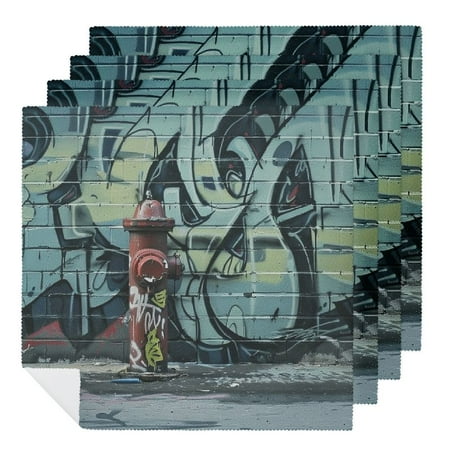 Zhiwo Graffiti Street Art Cloth Napkins Polyester for Farmhouse Party Dining Table Decor 6 PCS
Zhiwo Graffiti Street Art Cloth Napkins Polyester for Farmhouse Party Dining Table Decor 6 PCS