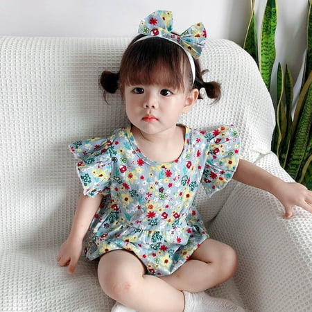 Printed Girls Floral Baby Bodysuit+Headbands Sleeve Romper Fly Girls Romper&Jumpsuit
Printed Girls Floral Baby Bodysuit+Headbands Sleeve Romper Fly Girls Romper&Jumpsuit