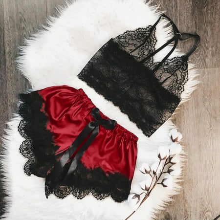 AXXD New Years Summer Clothes For Lady 2023 V-Neck Eyelash Lace Stain Camisole Pajamas Bowknot Shorts Set Shorts for Women Red XL
AXXD New Years Summer Clothes For Lady 2023 V-Neck Eyelash Lace Stain Camisole Pajamas Bowknot Shorts Set Shorts for Women Red XL