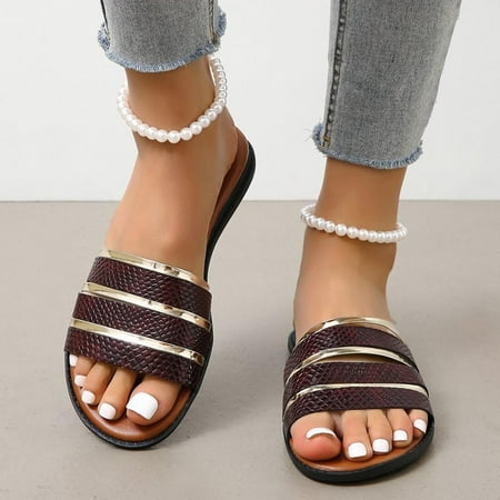 Dezsed Womens Slip on Sandals Flat Shoes Ladies Beach Sandals Summer Non-Slip Causal Slippers Wine 36 on Clearance
Dezsed Womens Slip on Sandals Flat Shoes Ladies Beach Sandals Summer Non-Slip Causal Slippers Wine 36 on Clearance