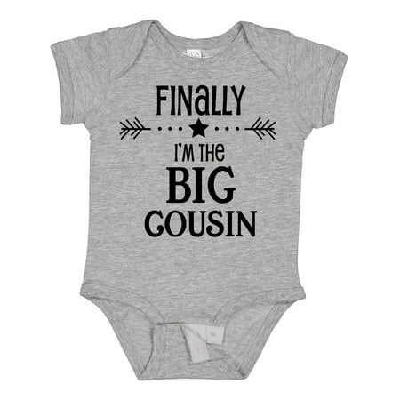 Inktastic Finally I m the Big Cousin Gift Baby Boy or Baby Girl Bodysuit