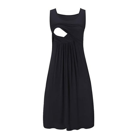Jerdar Summer Sleeveless Women s Maternity Dress Clothes Pregnancy Solid Stripe Breast-Feeding Nursing Dress Black XL
Jerdar Summer Sleeveless Women s Maternity Dress Clothes Pregnancy Solid Stripe Breast-Feeding Nursing Dress Black XL