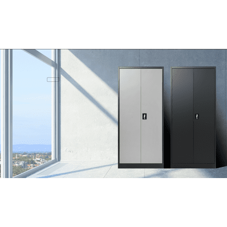 Metal Storage Cabinet with 2 Doors and 4 Shelves Lockable Steel Storage Cabinet for Office Garage Warehouse (Grey)
Metal Storage Cabinet with 2 Doors and 4 Shelves Lockable Steel Storage Cabinet for Office Garage Warehouse (Grey)